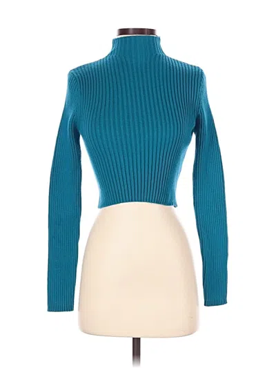 Pre-owned Zara Turtleneck Sweater In Teal