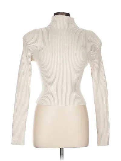 Pre-owned Zara Turtleneck Sweater In White