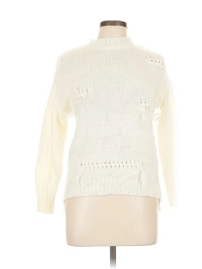 Pre-owned Zara Turtleneck Sweater In White