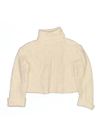 Pre-owned Zara Kids' Turtleneck Sweater In White