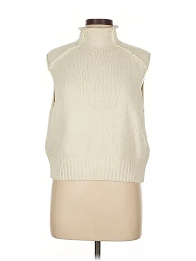 Pre-owned Zara Turtleneck Sweater In White