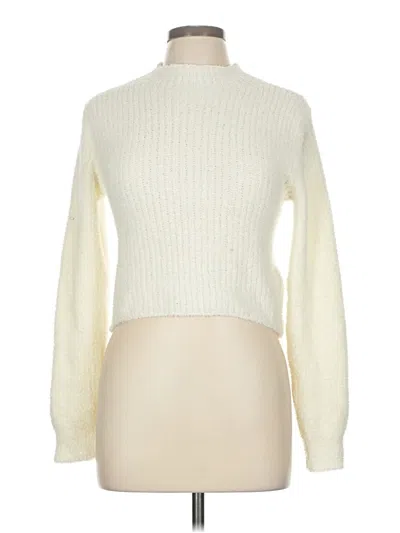 Pre-owned Zara Turtleneck Sweater In White