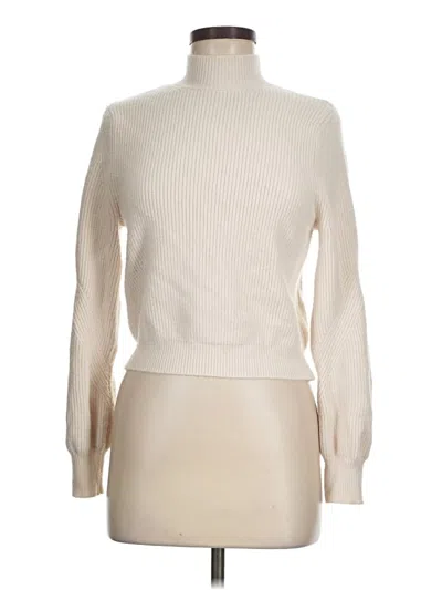 Pre-owned Zara Turtleneck Sweater In White