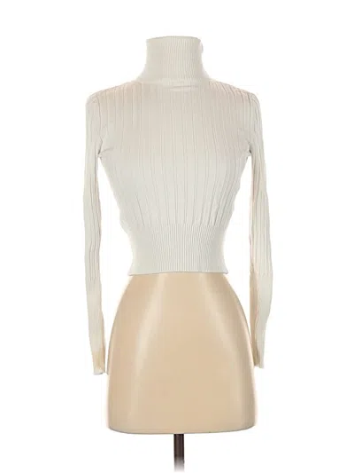 Pre-owned Zara Turtleneck Sweater In White