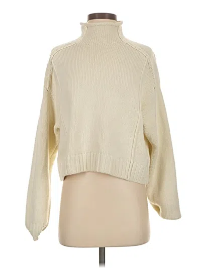 Pre-owned Zara Turtleneck Sweater In White