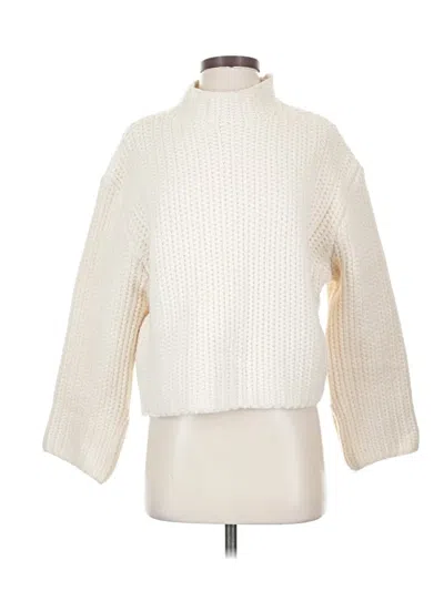 Pre-owned Zara Turtleneck Sweater In White