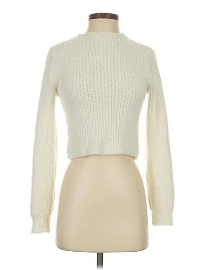 Pre-owned Zara Turtleneck Sweater In White