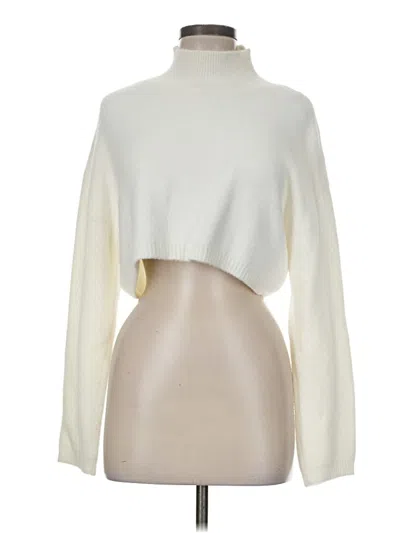 Pre-owned Zara Turtleneck Sweater In White