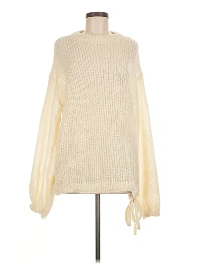 Pre-owned Zara Turtleneck Sweater In White