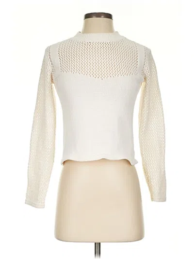 Pre-owned Zara Turtleneck Sweater In White