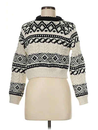 Pre-owned Zara Turtleneck Sweater In White