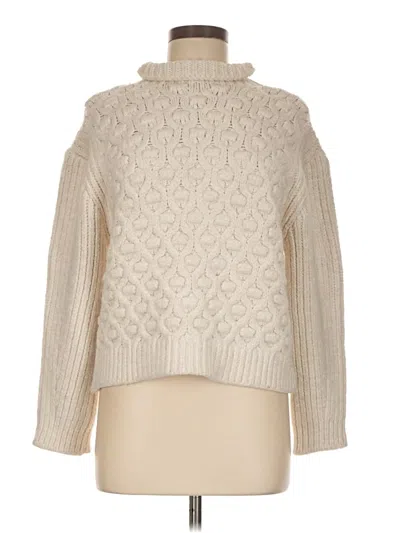 Pre-owned Zara Turtleneck Sweater In White