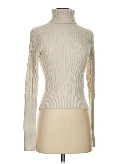 Pre-owned Zara Turtleneck Sweater In White