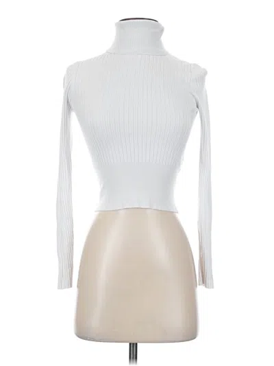 Pre-owned Zara Turtleneck Sweater In White
