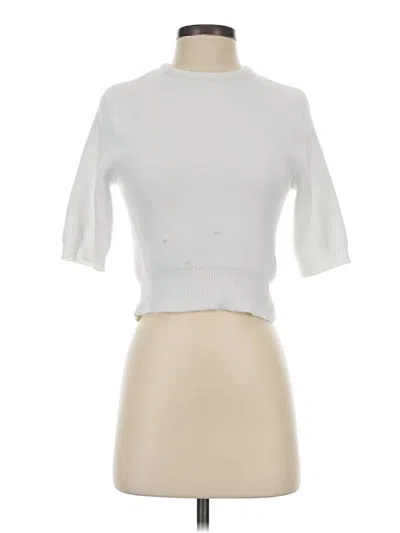 Pre-owned Zara Turtleneck Sweater In White