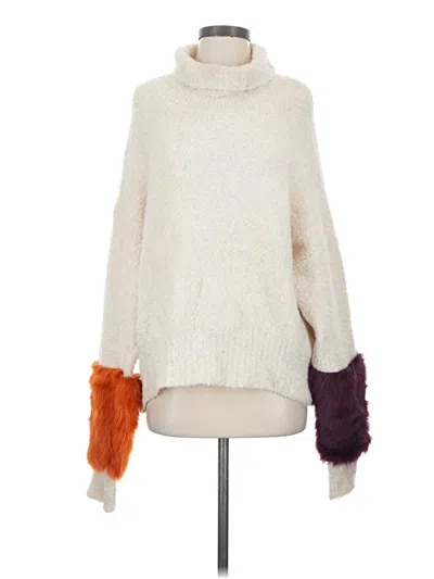 Pre-owned Zara Turtleneck Sweater In White