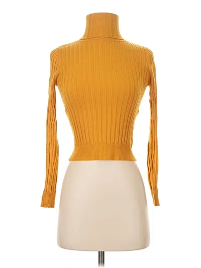Pre-owned Zara Turtleneck Sweater In Yellow