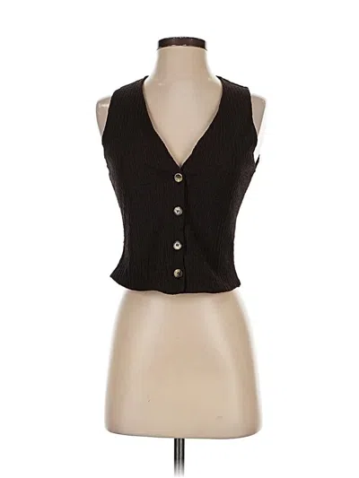 Pre-owned Zara Tuxedo Vest In Black