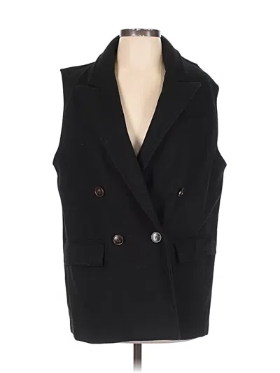 Pre-owned Zara Tuxedo Vest In Black
