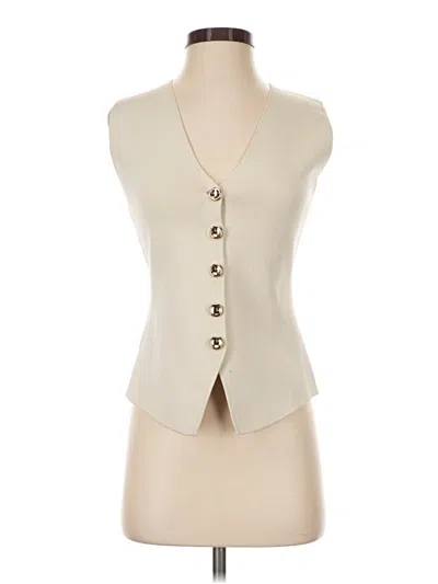 Pre-owned Zara Tuxedo Vest In Ivory