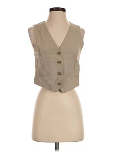 Pre-owned Zara Tuxedo Vest In Tan