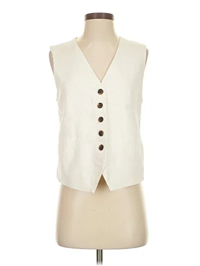 Pre-owned Zara Tuxedo Vest In White