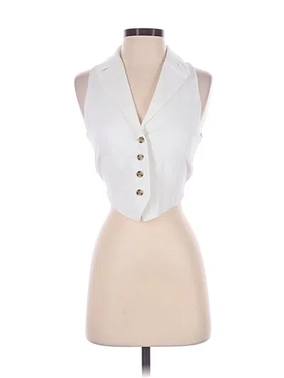 Pre-owned Zara Tuxedo Vest In White