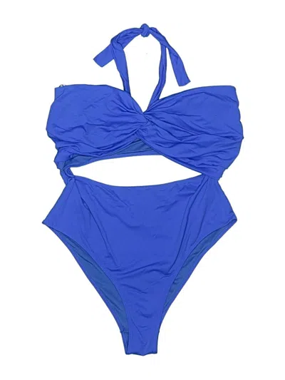 Pre-owned Zara Two Piece Swimsuit In Blue