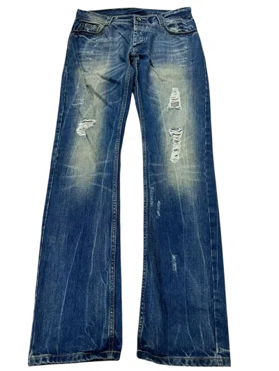 Pre-owned Zara Very Blue Distressed Jeans