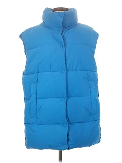 Pre-owned Zara Vest In Blue