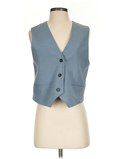 Pre-owned Zara Vest In Blue