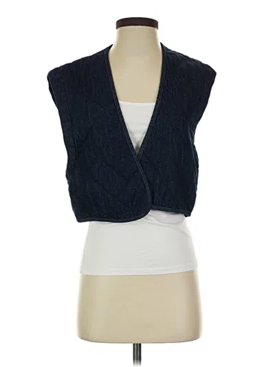Pre-owned Zara Vest In Blue