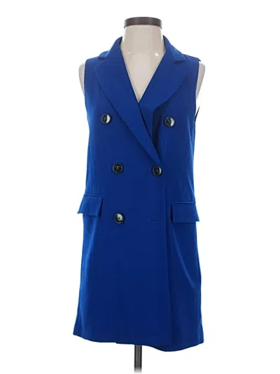 Pre-owned Zara Vest In Blue