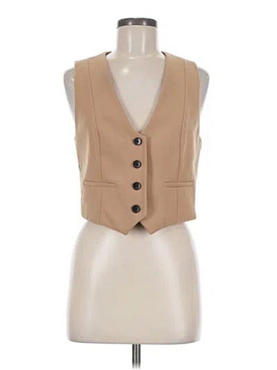 Pre-owned Zara Vest In Brown
