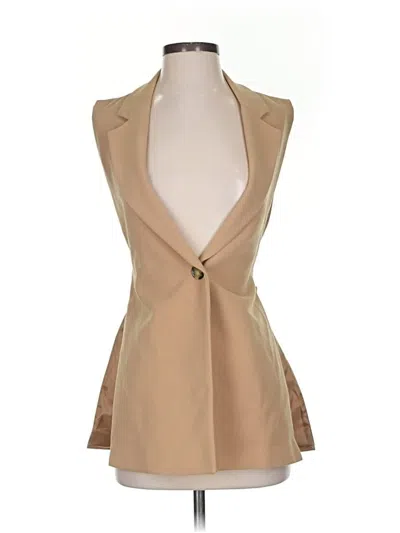 Pre-owned Zara Vest In Brown