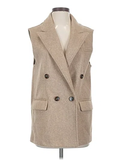 Pre-owned Zara Vest In Brown