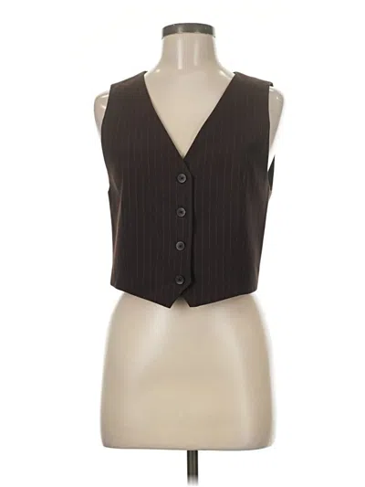 Pre-owned Zara Vest In Brown