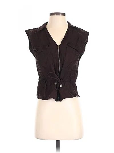 Pre-owned Zara Vest In Brown