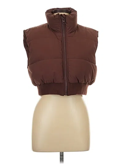Pre-owned Zara Vest In Brown