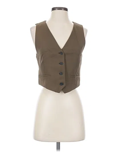 Pre-owned Zara Vest In Brown
