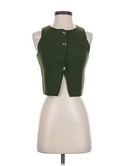 Pre-owned Zara Vest In Green