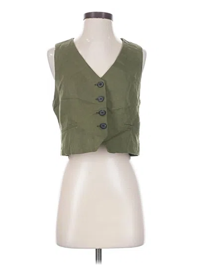 Pre-owned Zara Vest In Green