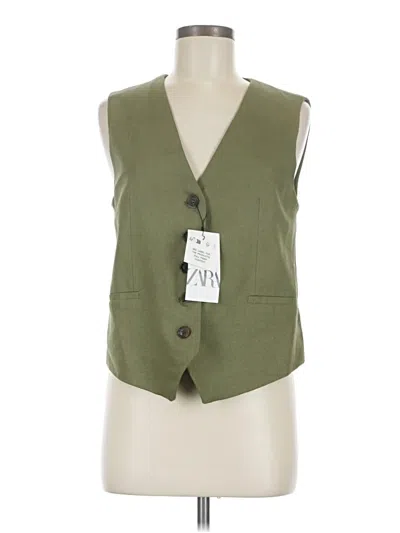 Pre-owned Zara Vest In Green