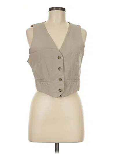 Pre-owned Zara Vest In Tan