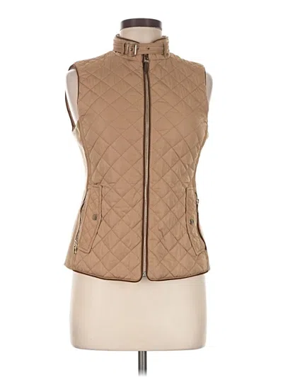 Pre-owned Zara Vest In Tan