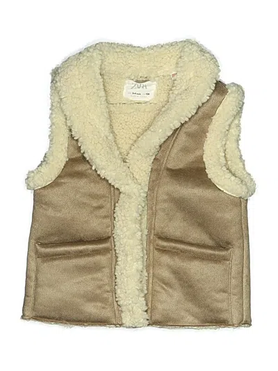 Pre-owned Zara Kids' Vest In Tan