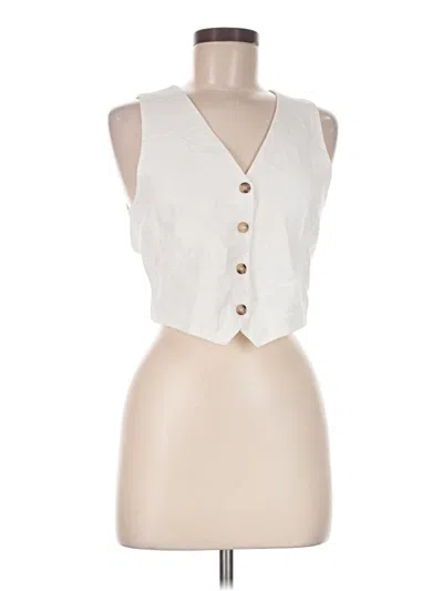 Pre-owned Zara Vest In White