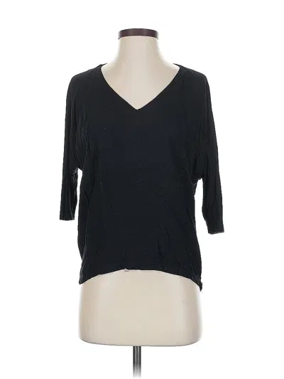 Pre-owned Zara W&b Collection 3/4 Sleeve T-shirt In Black
