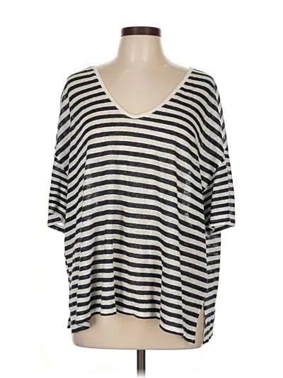 Pre-owned Zara W&b Collection 3/4 Sleeve T-shirt In Silver