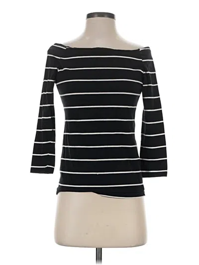 Pre-owned Zara W&b Collection 3/4 Sleeve T-shirt In Black
